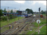 Lusaka train station viewed from an overpass