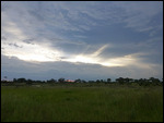 Angry rain clouds gather overhead