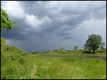 Dark clouds gather in the evening