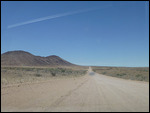 Endless stretch of gravel road
