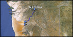 Route Map - Agama Camp to Windhoek (250 km)