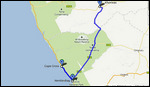 Khorixas, Cape Cross, Henties Bay  (328 km)