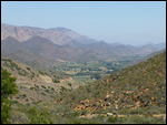 View of Prince Albert nestled among the mountains