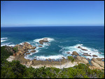 View of the coast on the way back up the trail