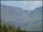 Switchbacks over Sani Pass into Lesotho