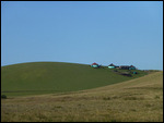 View of rondavels from Bulungula Lodge