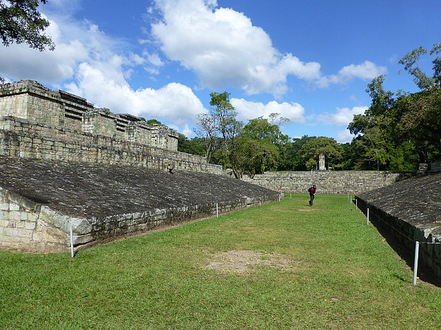 Ball court - Practicing a little Mayan swing