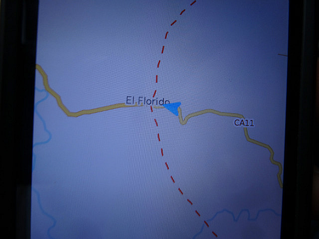 Crossing the border at El Florido