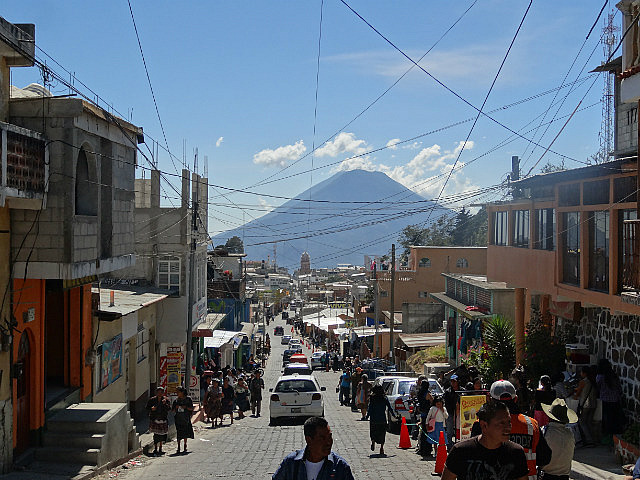 Solola - walking down main street