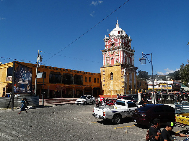 Solola Clock Tower, Pizza and Tortillas