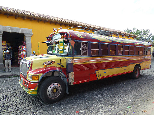 Chicken bus in full glory