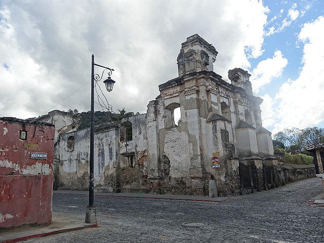 Crumbling La Concepcion church