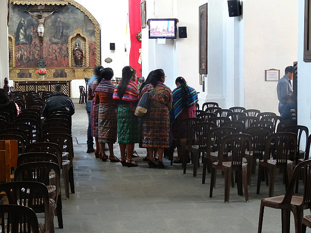 Family inside San Francisco Church