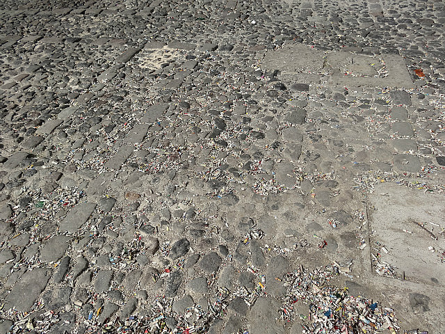 Fireworks litter