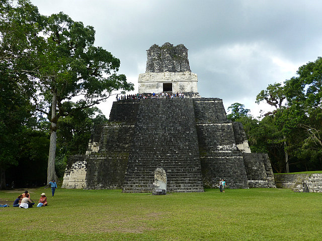Templo II across from Temple I on the Grand Plaza