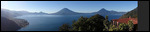 Lake Atitlan and Three Volcanoes panorama