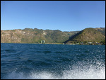 On a lancha on Lake Atitlan