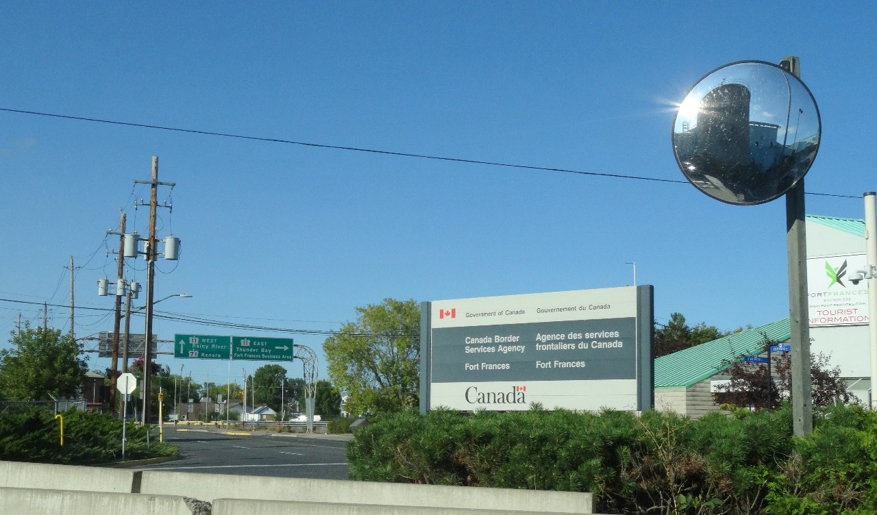 Onward in Canada - 11 East sign to Thunder Bay
