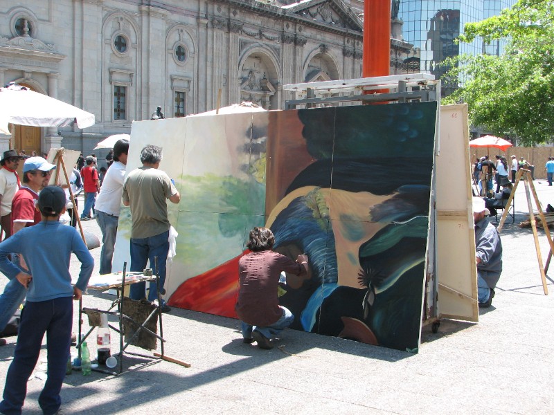 IMG_5272.jpg - The Plaza de Armas was filled with artists selling beautiful paintings.