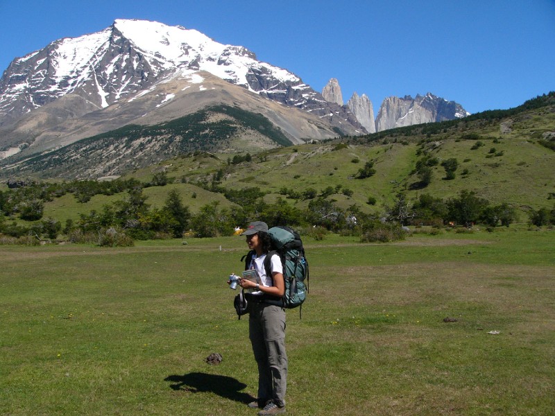 P1090063.JPG - Day 1: 10:15 am: After getting a bus ride to cover the 7 km. of road to begin the W-trek proper. Our route for the day will be a 2 hour climb towards the direction of the Torres (Towers)
