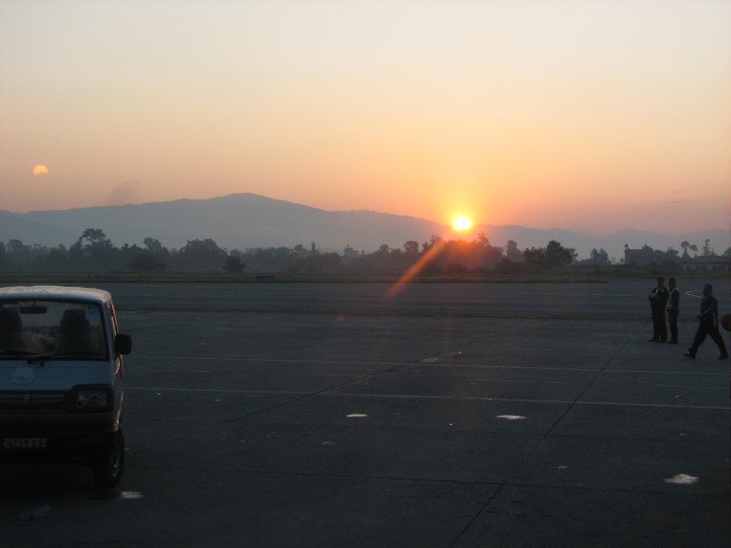 IMG_7970.JPG - The sun rises at Kathmandu airport