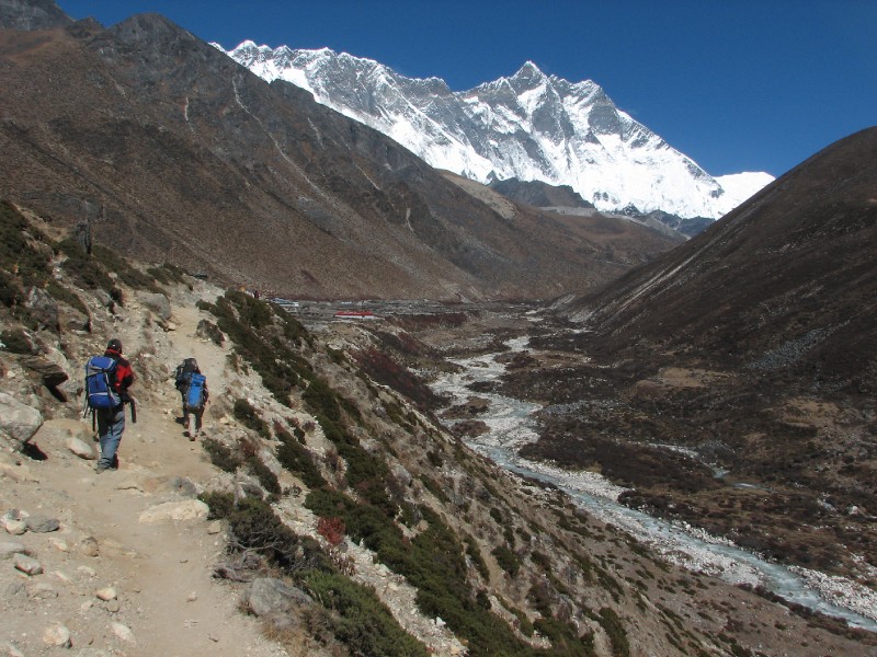 IMG_8196.JPG - Dingboche can be seen around the corner as the Imja Khola flows by at right