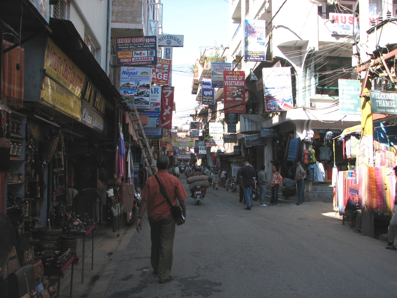 IMG_7929.JPG - Thamel is bursting with hundreds of hotels, restaurants, internet cafes, travel agencies and shops. It is walking distance from Durbar Square and Hanuman Dhoka (old Royal Palace) which is where we were headed.