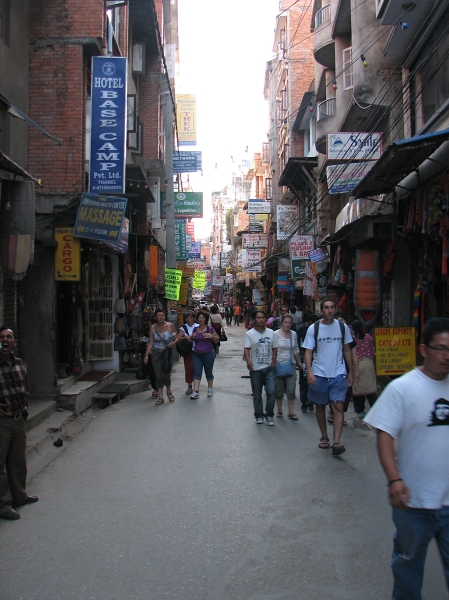 IMG_7931.JPG - Streets of Thamel, the main tourist and backpacker district of old town of Kathmandu.