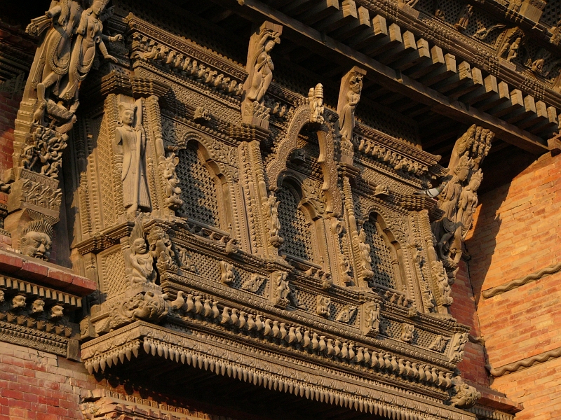 P1100399.JPG - Some incredibly intricate carved windows of Kumari Ghar